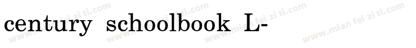 century schoolbook L字体转换